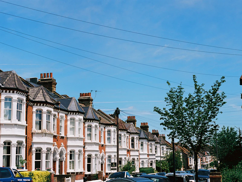 Row of traditional terraced houses